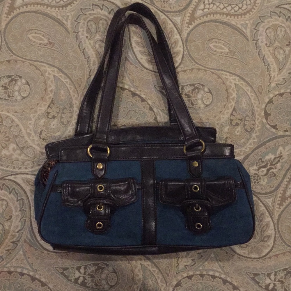Nine West turquoise faux suede pocketbook